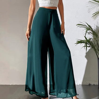 🌟New arrivals on sale-Women's Flowy Chiffon Wide-Leg Pants