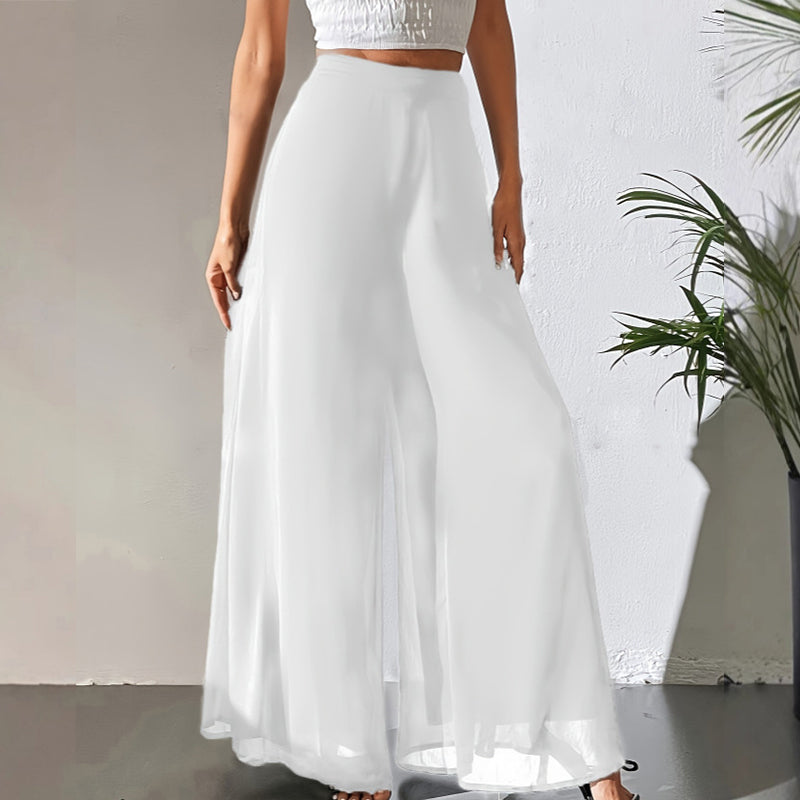🌟New arrivals on sale-Women's Flowy Chiffon Wide-Leg Pants