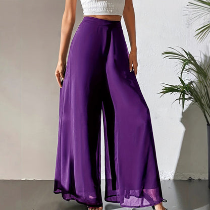 🌟New arrivals on sale-Women's Flowy Chiffon Wide-Leg Pants