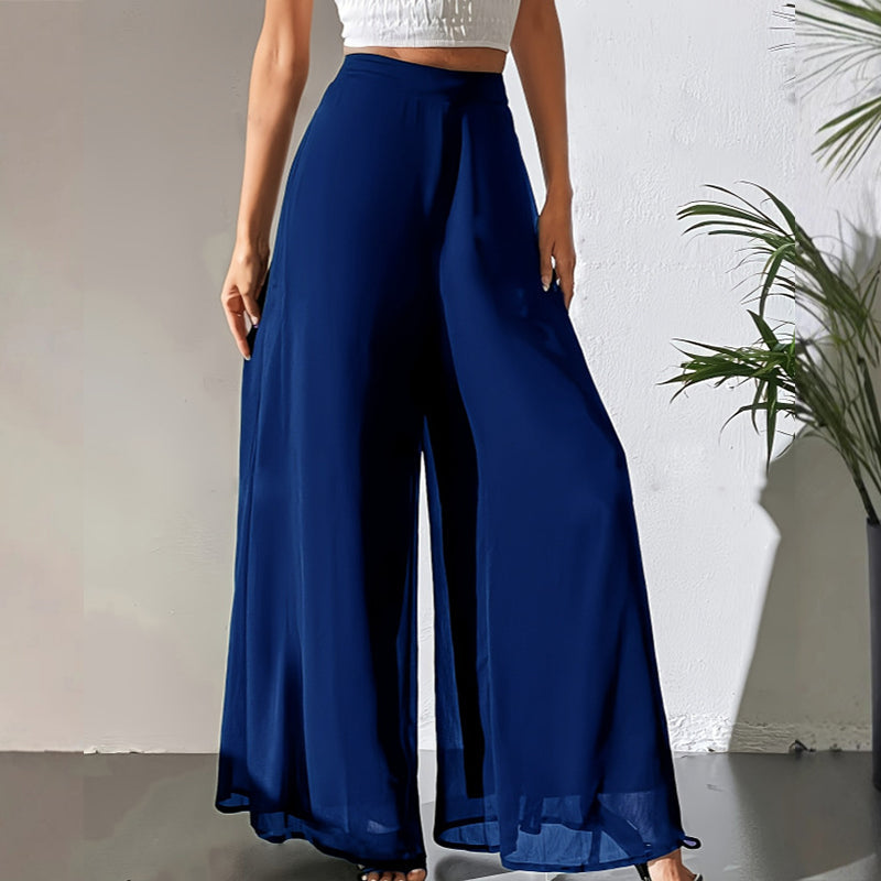 🌟New arrivals on sale-Women's Flowy Chiffon Wide-Leg Pants