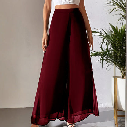 🌟New arrivals on sale-Women's Flowy Chiffon Wide-Leg Pants