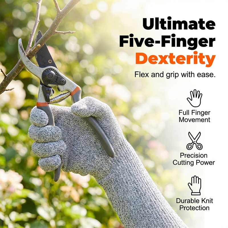 ✋ Level 5 Cut Resistant Safety Gloves – Puncture Proof, Breathable, Touchscreen Compatible. Great for Gardening, Glass Handling & Carpentry 🪴🔧