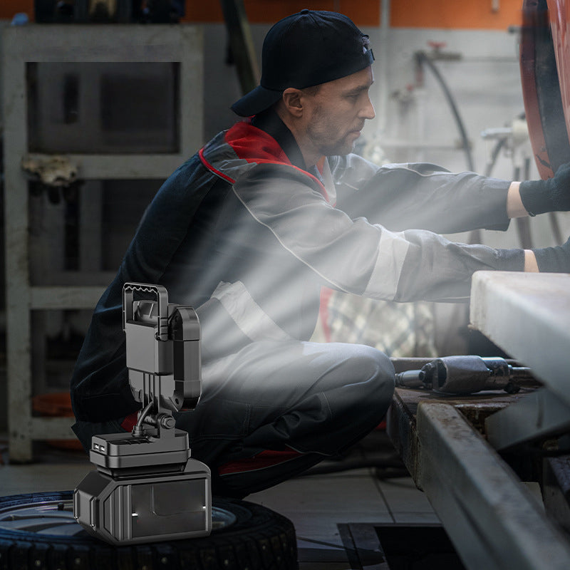 ⏳50% OFF!💡180° Rotatable LED Work Light – With Dual USB Power Bank Function – Rugged & Cordless – Universal Battery Compatibility – For Garage, Construction & Camping
