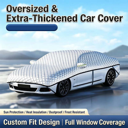 Thick Half Car Cover Sun Snow Protection