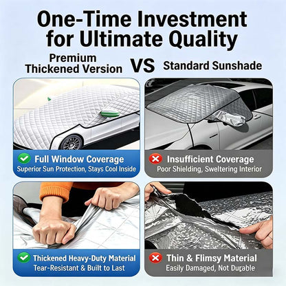 Thick Half Car Cover Sun Snow Protection