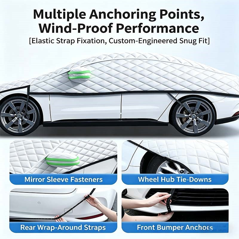 Thick Half Car Cover Sun Snow Protection
