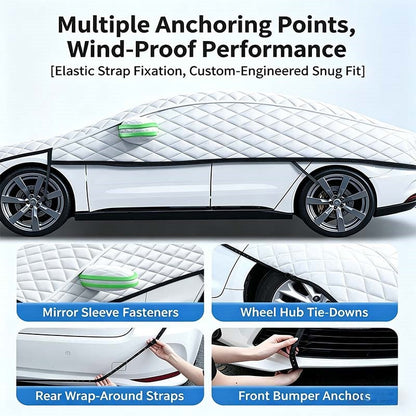 Thick Half Car Cover Sun Snow Protection