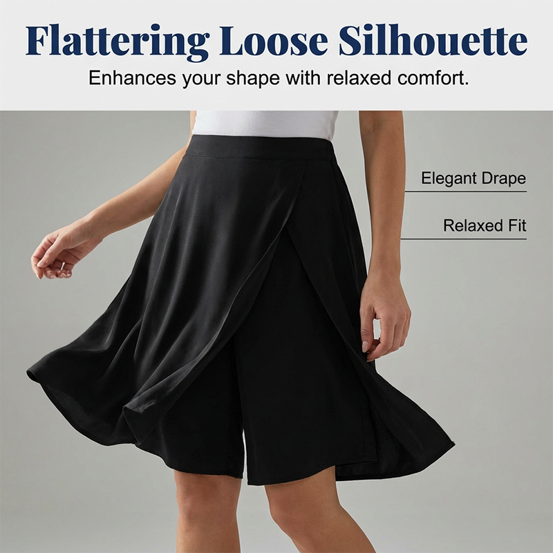 🔥2026 Newest Models-Women's Casual Elastic Waist Wrap Skort