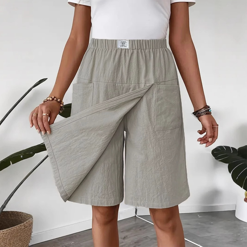 🔥2026 Newest Models-Women's Casual Elastic Waist Wrap Skort