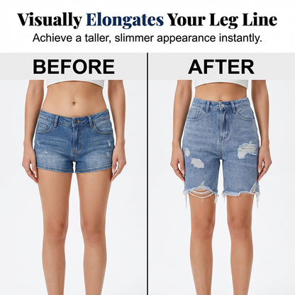 🔥Women's Ripped High-Waist Denim Bermuda Shorts