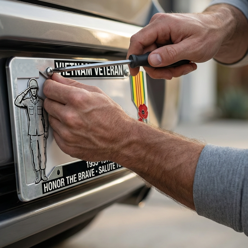 Salute to Veterans License Plate Frame