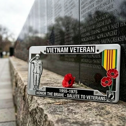 Salute to Veterans License Plate Frame