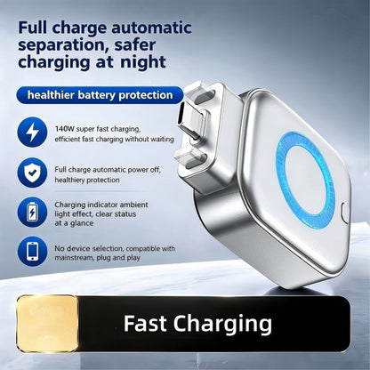 🌞Summer Awakening: 50% Off!⚡140W Super Fast Charger with AI Auto Shutdown – USB-C PD3.1 – Intelligent Battery Protection – Universal for iPhone, MacBook & Tablets