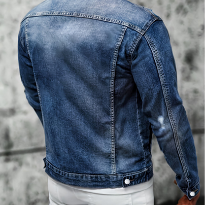 ⏳Time-Limited Special⏰Men’s Casual Vintage-Wash Distressed Denim Jacket