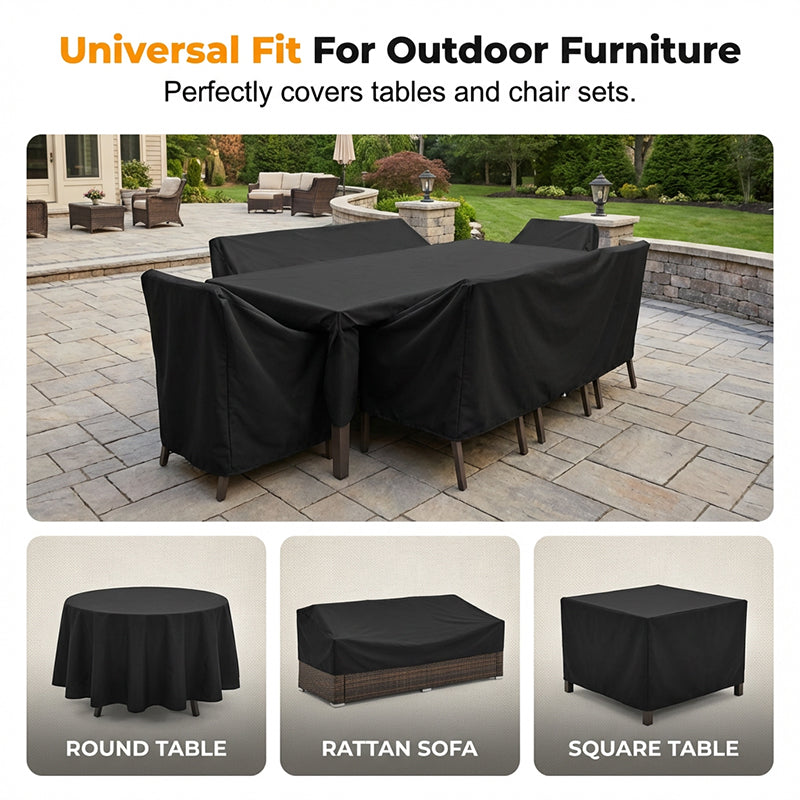 🛡️ Outdoor Dust-Proof and Water-Resistant Cover – Heavy-Duty, Windproof & All-Weather Furniture Protection ✨