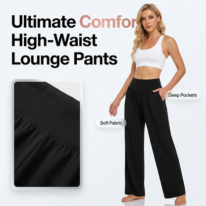 Women's High-Waist Yoga & Lounge Pants with Pockets