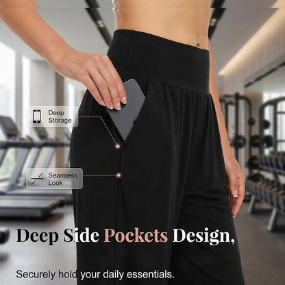 Women's High-Waist Yoga & Lounge Pants with Pockets