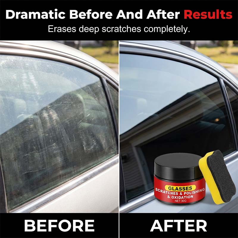 🚗 Glass Scratch Remover – Polishing & Repair Compound for Windshields ✨🪟
