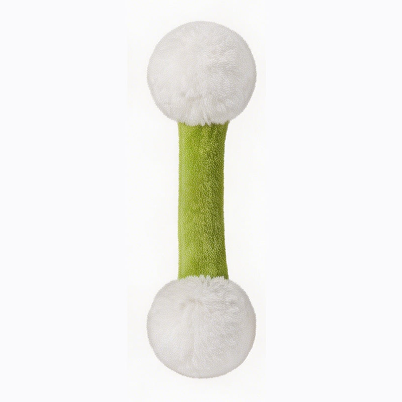 Plush Dumbbell-Shaped Teething Toy for Cats and Dogs