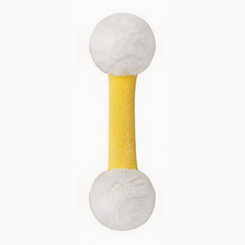 Plush Dumbbell-Shaped Teething Toy for Cats and Dogs