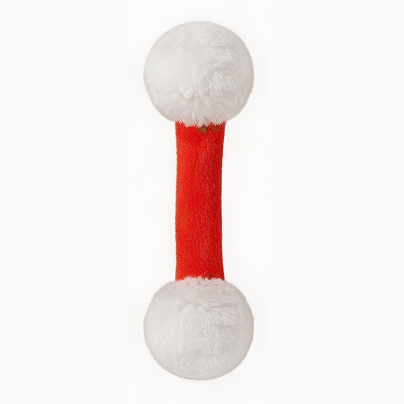 Plush Dumbbell-Shaped Teething Toy for Cats and Dogs