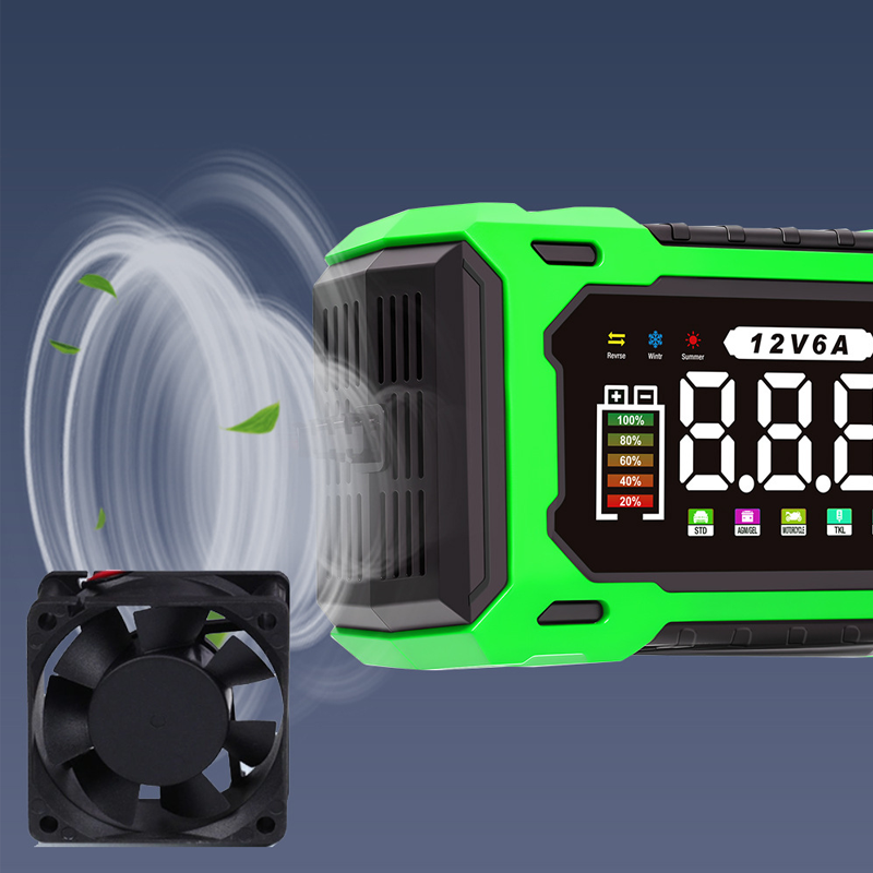 🔋12V 6A Smart Car Battery Charger – Pulse Repair Technology, Auto Maintain & Desulfation
