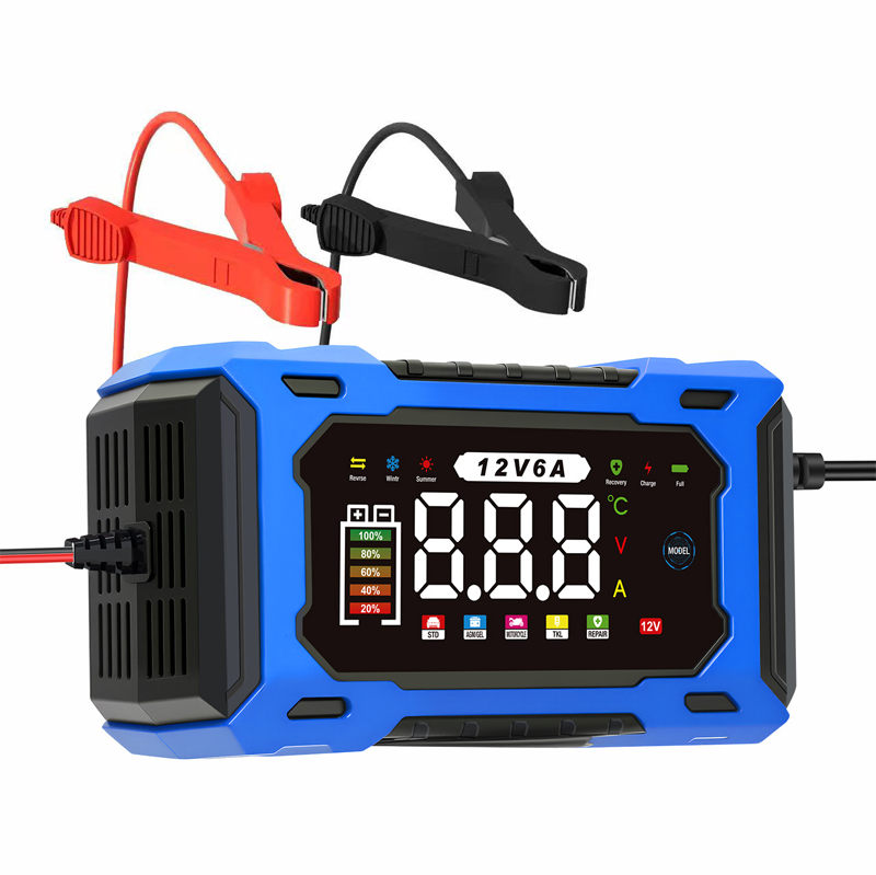 🔋12V 6A Smart Car Battery Charger – Pulse Repair Technology, Auto Maintain & Desulfation