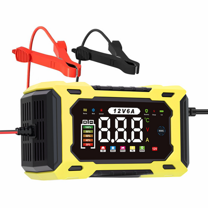 🔋12V 6A Smart Car Battery Charger – Pulse Repair Technology, Auto Maintain & Desulfation
