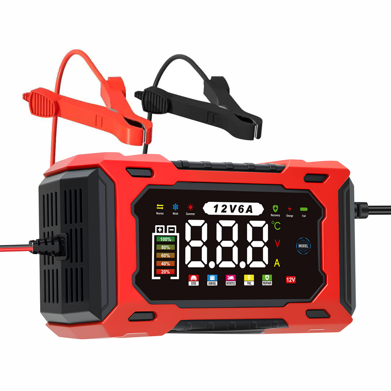 🔋12V 6A Smart Car Battery Charger – Pulse Repair Technology, Auto Maintain & Desulfation