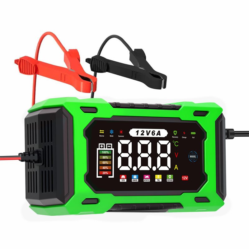 🔋12V 6A Smart Car Battery Charger – Pulse Repair Technology, Auto Maintain & Desulfation