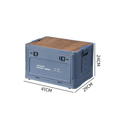 🔥 Hot Sale 50% OFF 🔥Collapsible Camping Storage Box with Wooden Lid