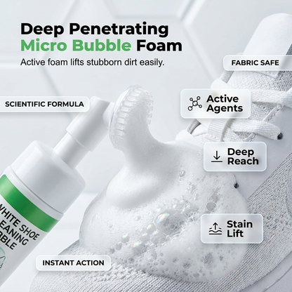 Water-Free Shoe Cleaner Foam with Brush