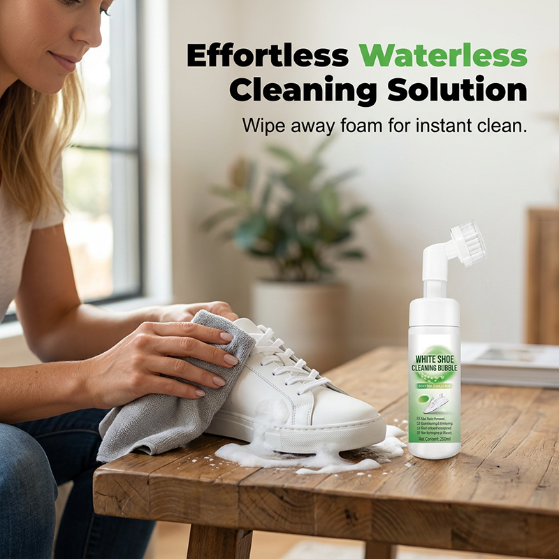Water-Free Shoe Cleaner Foam with Brush