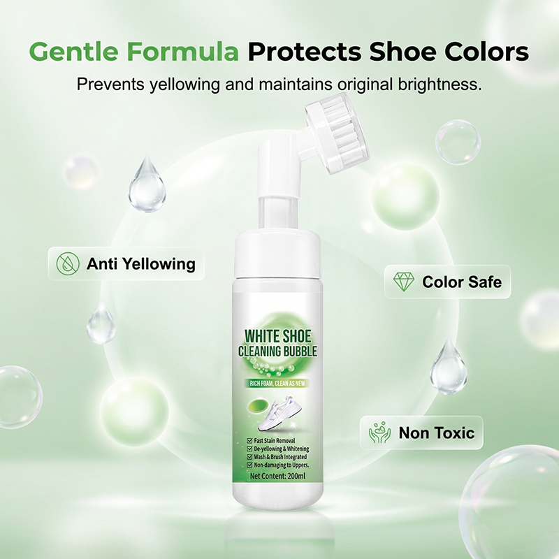 Water-Free Shoe Cleaner Foam with Brush