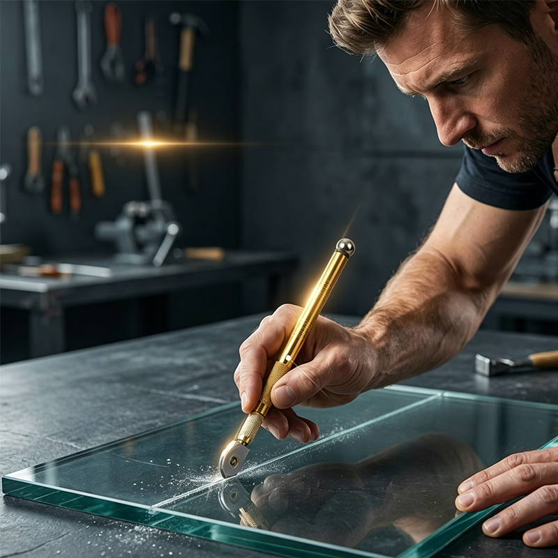 🔧 50% OFF! ✍️ Professional pen-style glass cutter – Carbide wheel, ergonomic grip, and precise cutting – perfect for mirrors, windows, or glass art 🪟