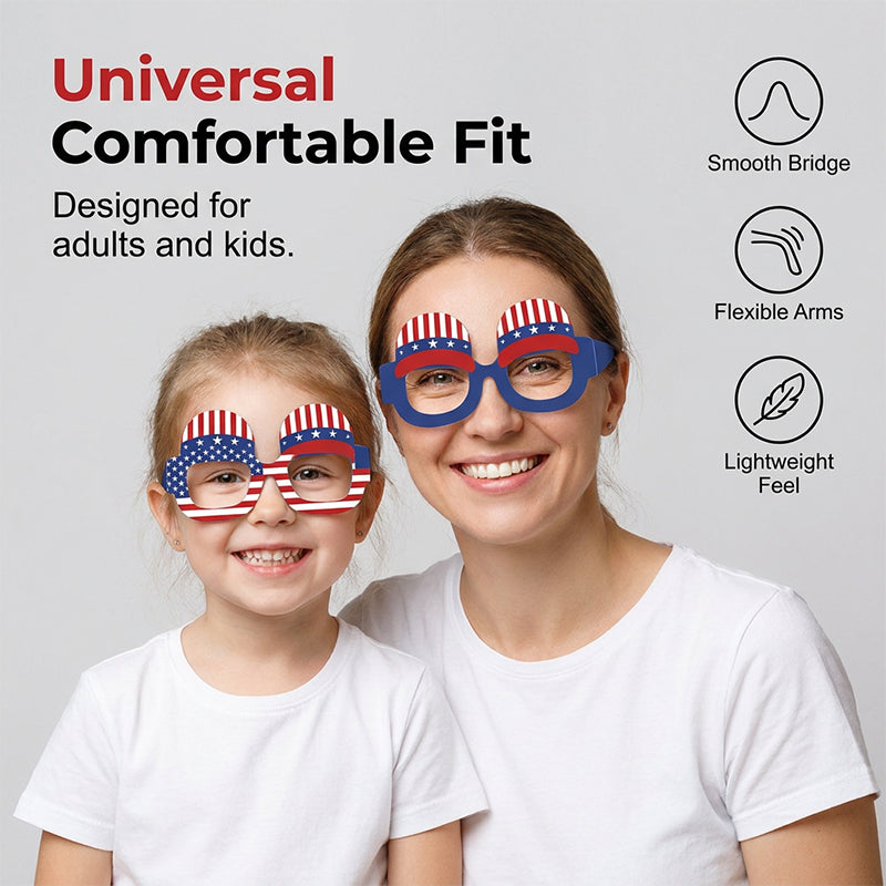 Funny Flag Party Photo Prop Glasses 6-Piece Set