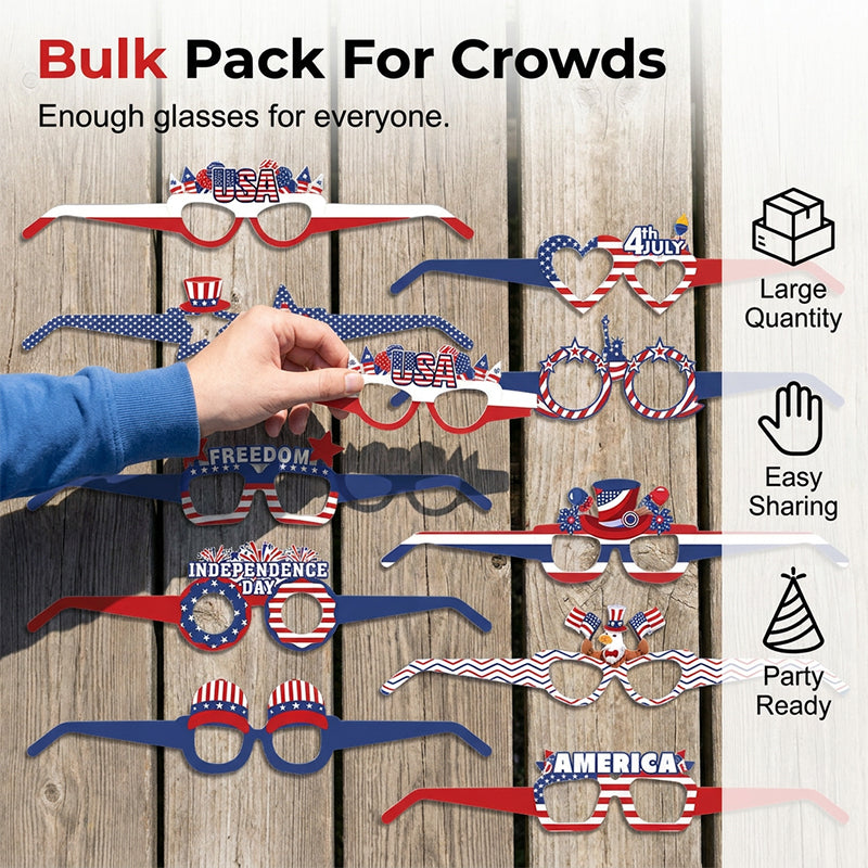 Funny Flag Party Photo Prop Glasses 6-Piece Set