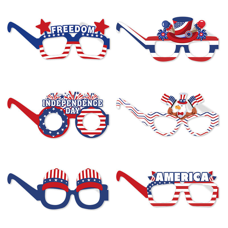 Funny Flag Party Photo Prop Glasses 6-Piece Set