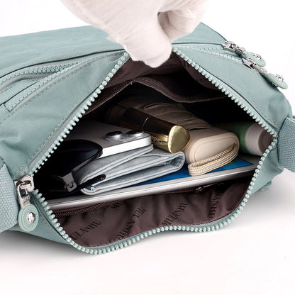 Lightweight Multi-Pocket Nylon Crossbody Bag