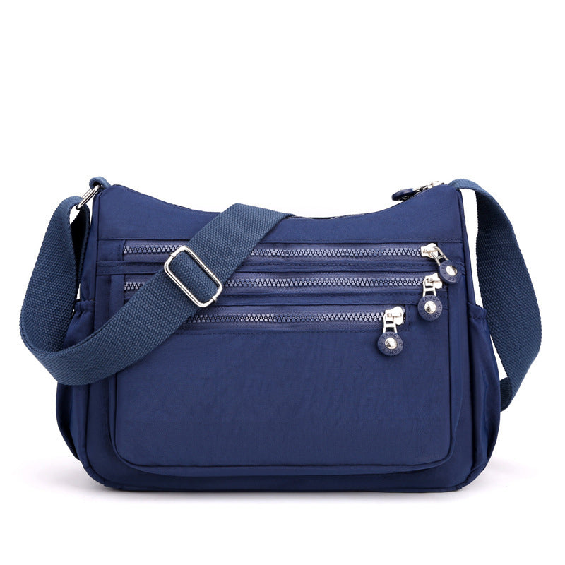 Lightweight Multi-Pocket Nylon Crossbody Bag
