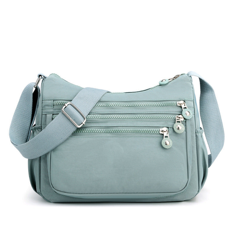 Lightweight Multi-Pocket Nylon Crossbody Bag