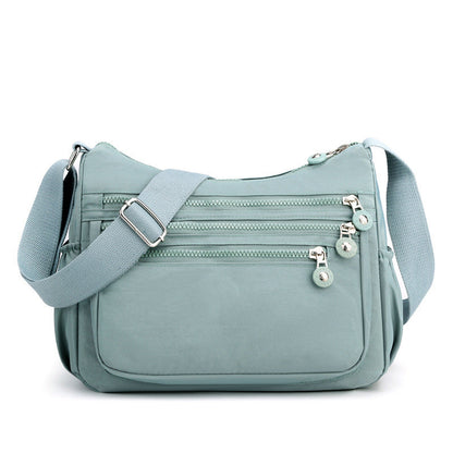 Lightweight Multi-Pocket Nylon Crossbody Bag