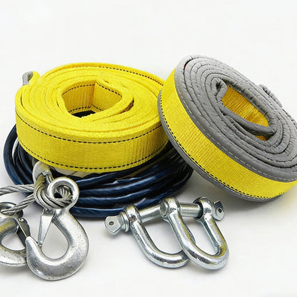 ⏳🔥LIMITED-TIME 50% OFF! 8-Ton Tow Rope with U-Shackle Hooks