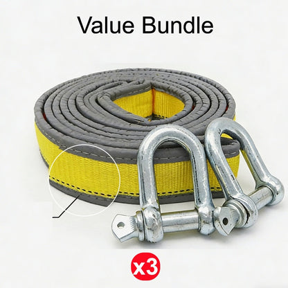 ⏳🔥LIMITED-TIME 50% OFF! 8-Ton Tow Rope with U-Shackle Hooks