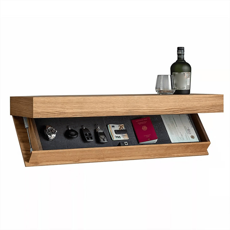 🌞Spring Sale: 50% Off!💎 Luxurious floating wall shelf with a secret compartment – Solid wood – Hidden storage for valuables – Modern design