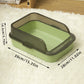 Semi-Enclosed Plastic Litter Box with Splash Guard