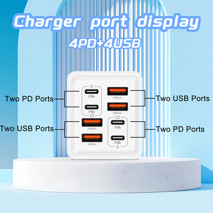 Universal GaN 8-Port Fast Wall Charger