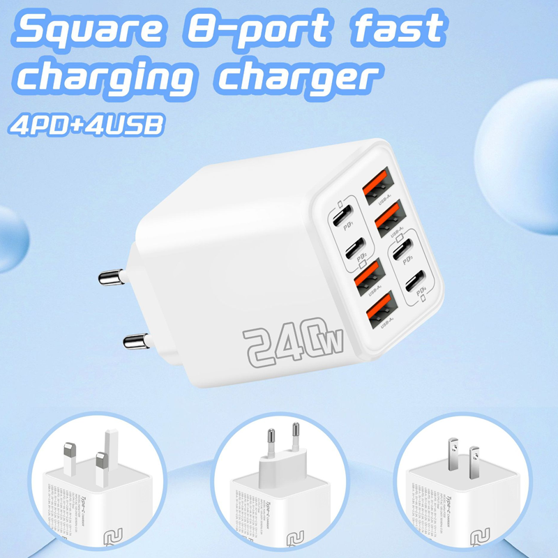Universal GaN 8-Port Fast Wall Charger