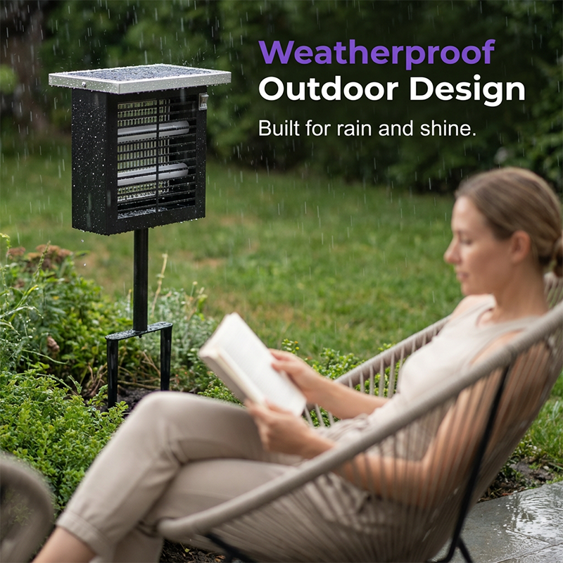 🎁Free Shipping☀️Solar Outdoor Bug Zapper – Covers Patio & Garden, Auto Light Sensor, Rechargeable Battery. Mosquito-Free Nights! 🌙✅