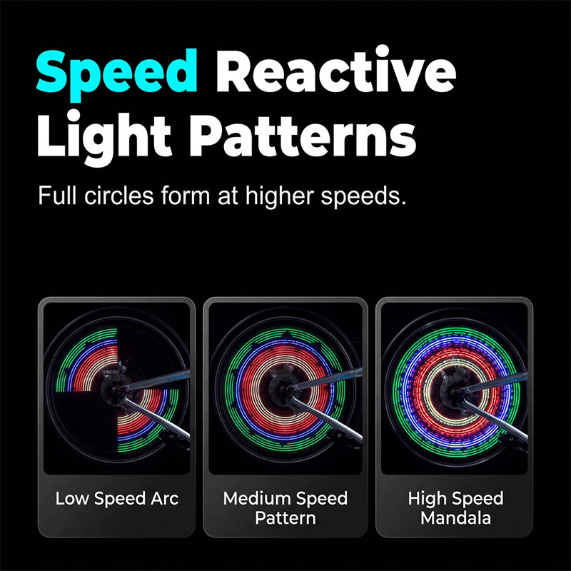 🔥Cutting-edge cycling technology🔥🚲Water-Resistant LED Bicycle Wheel Lights